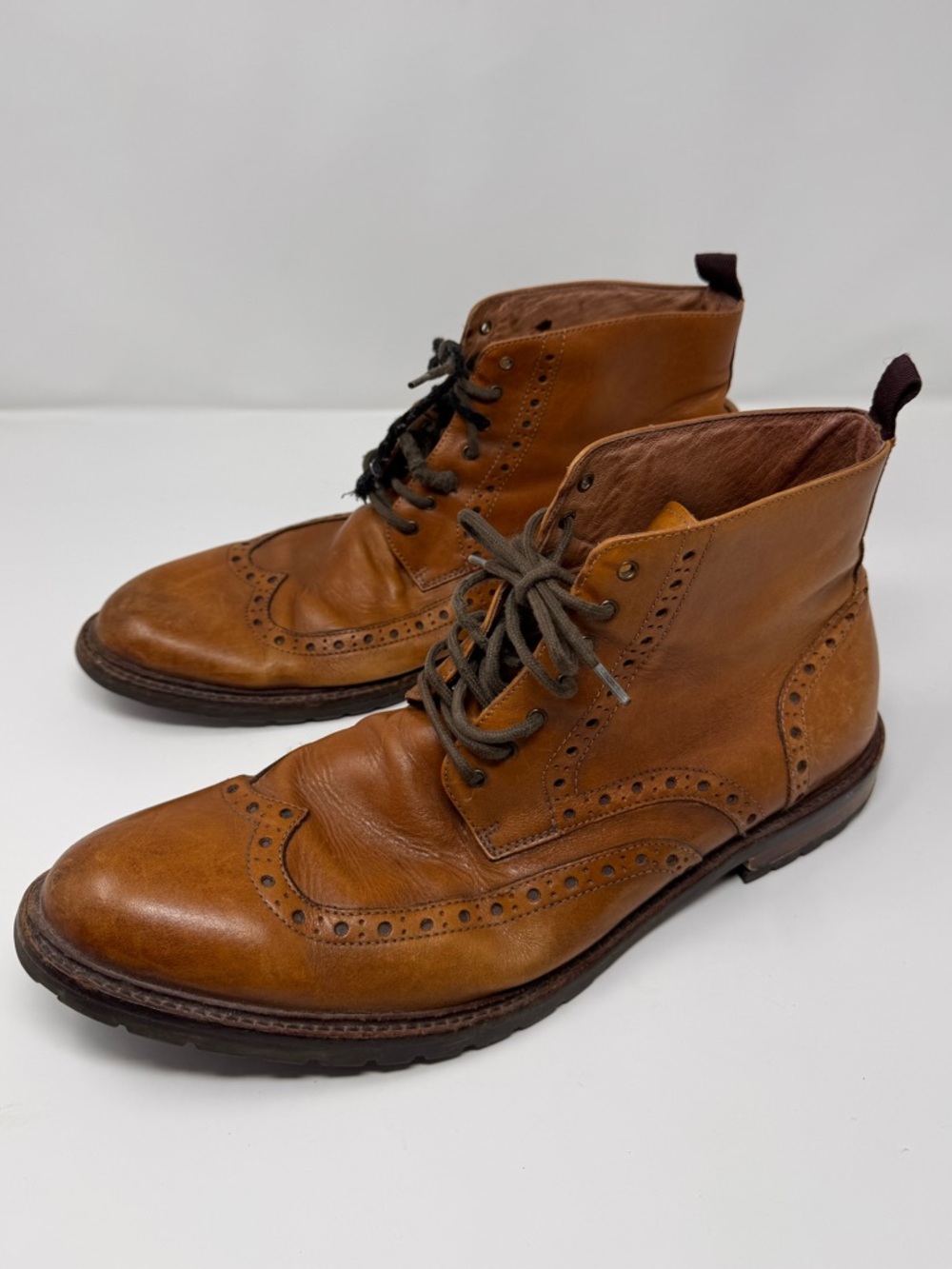 Gordon‎ Rush Wingtip Size 14 Laceup Boots, leather, stafford, preppy, boho, work